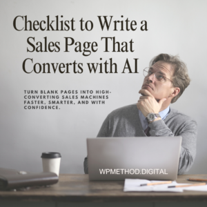 Checklist to Write a Sales Page That Converts with AI