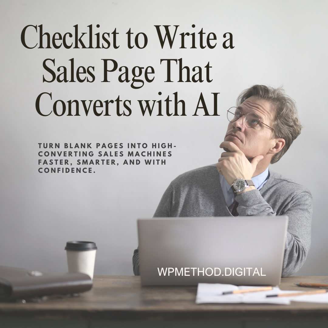 Checklist to Write a Sales Page That Converts with AI
